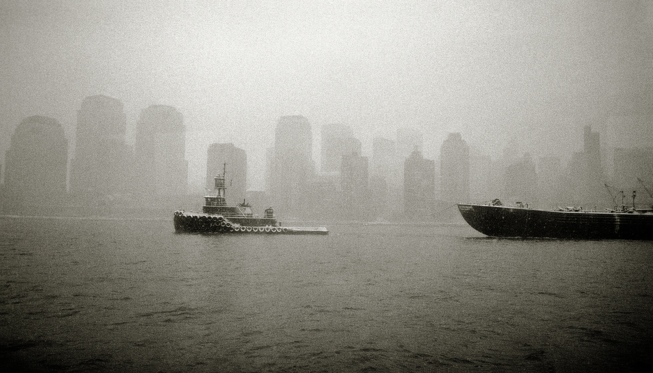 Tug Boat on Hudson - Photograph by John Strazza
